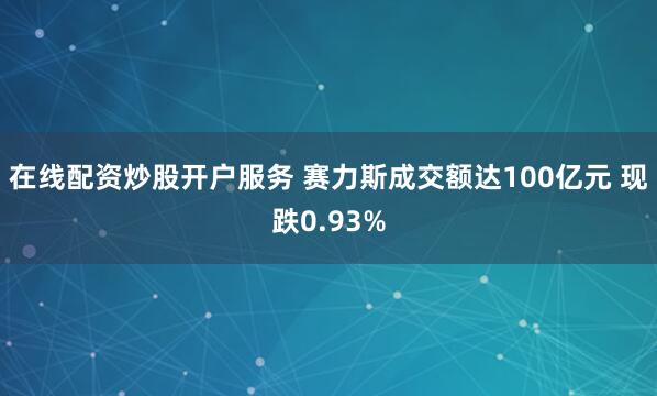 在线配资炒股开户服务 赛力斯成交额达100亿元 现跌0.93%